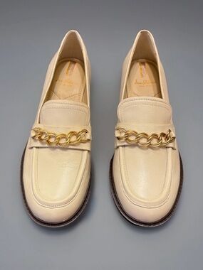 SAM EDELMAN TAELOR CHUNKY HEEL GOLD CHAIN LOAFER Women’s US 8